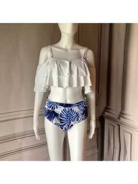 **Iffei** Women's Blue Floral Bikini Swimsuit XL NWT